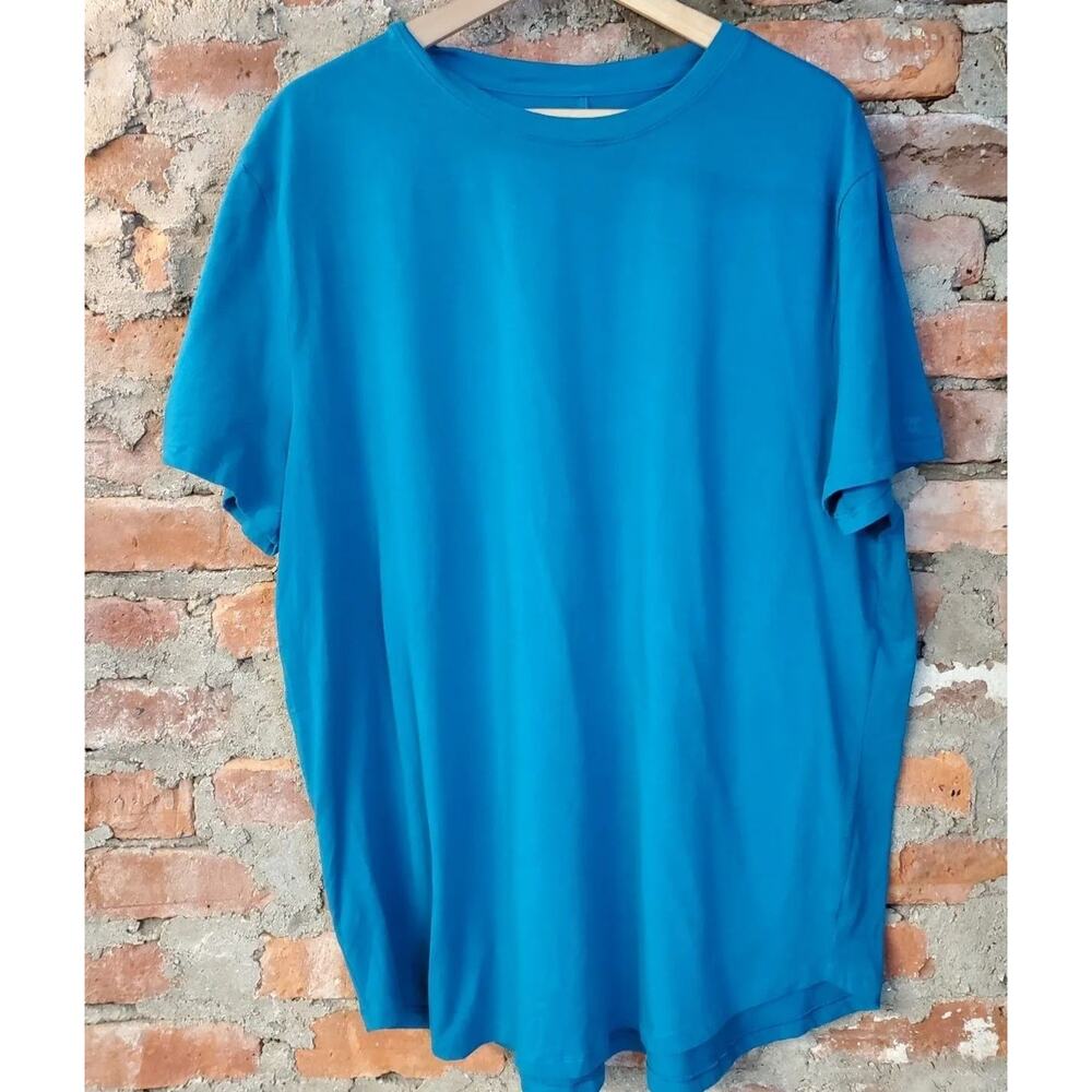 All In Motion Mens Athletic T Shirt Size XXL Blue Short Sleeve Cotton Blend